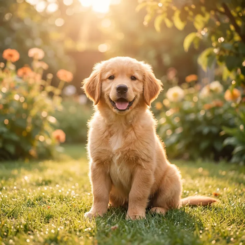A happy puppy enjoying the sunshine at Delaval Daycare in Seghill
